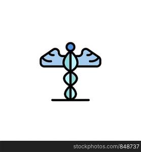 Medicine, Medical, Healthcare, Greece Business Logo Template. Flat Color