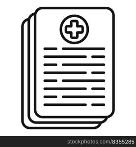 Medicine papers icon outline vector. Doctor patient. Medical care. Medicine papers icon outline vector. Doctor patient