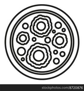 Medicine petri dish icon outline vector. Health cell. Virus micro. Medicine petri dish icon outline vector. Health cell