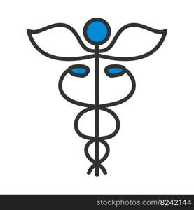 Medicine Sign Icon. Editable Bold Outline With Color Fill Design. Vector Illustration.
