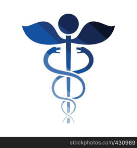 Medicine sign icon. Flat color design. Vector illustration.