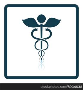 Medicine sign icon. Shadow reflection design. Vector illustration.
