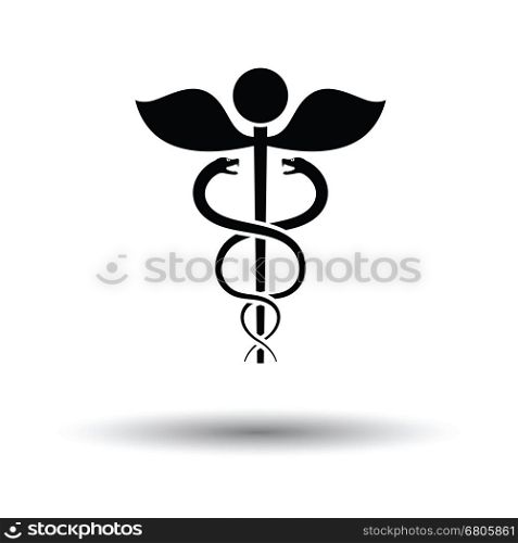 Medicine sign icon. White background with shadow design. Vector illustration.