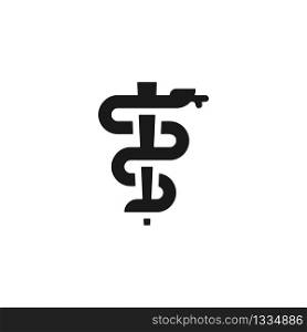 Medicine symbol black color icon. Vector EPS 10
