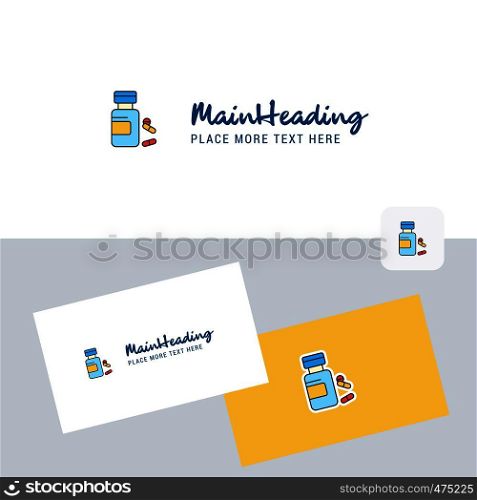 Medicine vector logotype with business card template. Elegant corporate identity. - Vector