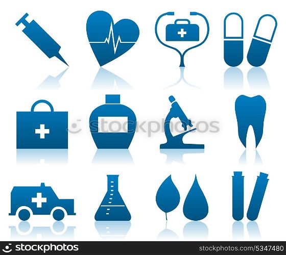 Medicine2. Collection of icons on a theme medicine. A vector illustration