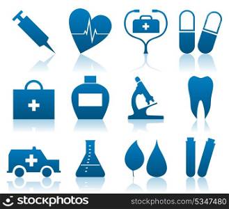Medicine2. Collection of icons on a theme medicine. A vector illustration