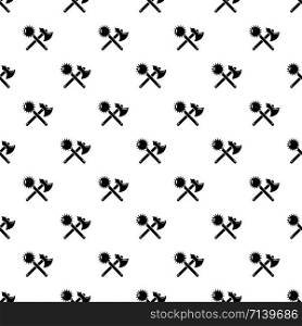 Medieval axe and mace pattern vector seamless repeating for any web design. Medieval axe and mace pattern vector seamless