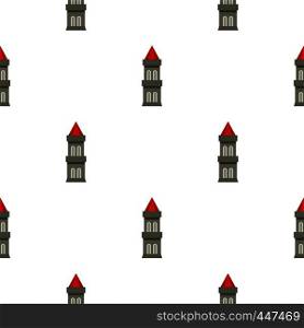Medieval battle tower pattern seamless for any design vector illustration. Medieval battle tower pattern seamless
