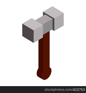 Medieval hammer isometric 3d icon isolated on white. Medieval hammer isometric 3d icon