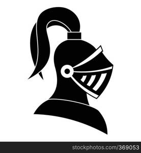 Medieval helmet icon in simple style on a white background vector illustration. Medieval helmet icon, simple style