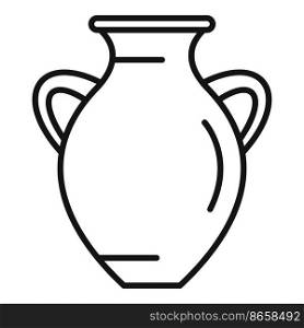 Medieval&hora icon outline vector. Vase pot. Old wine. Medieval&hora icon outline vector. Vase pot