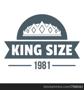 Medieval king logo. Simple illustration of medieval king vector logo for web. Medieval king logo, simple gray style