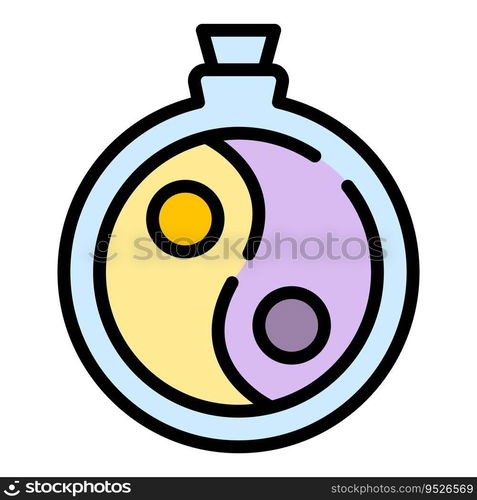 Meditate spa icon outline vector. Stress reduction. Mind health color flat. Meditate spa icon vector flat