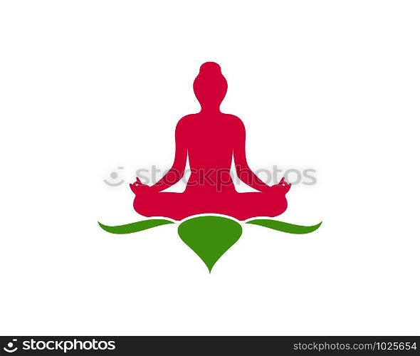 Meditation logo template vector icon design