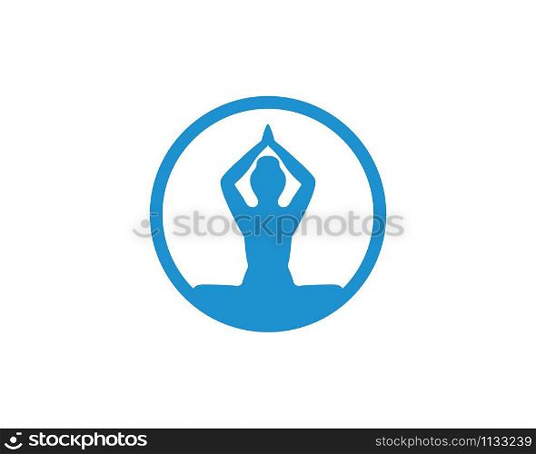 Meditation logo template vector icon design