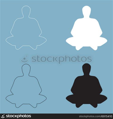 Meditation man icon .. Meditation man icon .