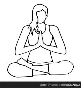 meditation vector logo