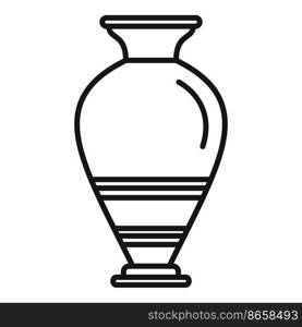 Mediterranean amphora icon outline vector. Vase pot. Old jug. Mediterranean amphora icon outline vector. Vase pot