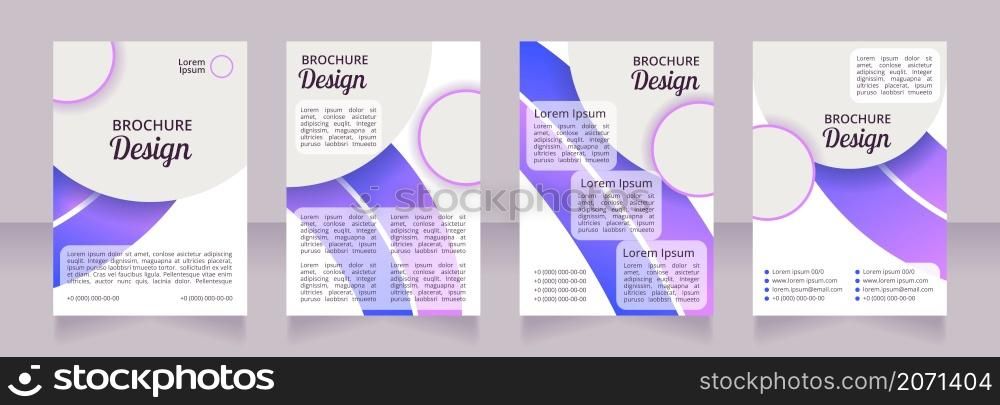 Mediterranean dieting guideline blank brochure layout design. Vertical poster template set with empty copy space for text. Premade corporate reports collection. Editable flyer paper pages. Mediterranean dieting guideline blank brochure layout design