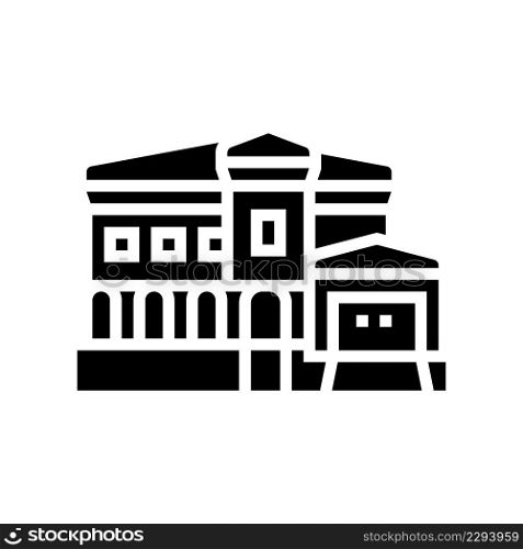 mediterranean house glyph icon vector. mediterranean house sign. isolated contour symbol black illustration. mediterranean house glyph icon vector illustration