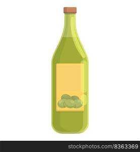 Mediterranean olive oil icon cartoon vector. Food virgin. Vegetable plant. Mediterranean olive oil icon cartoon vector. Food virgin