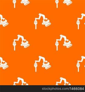 Medium drill truck pattern vector orange for any web design best. Medium drill truck pattern vector orange