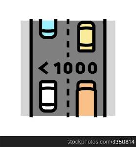 medium traffic road color icon vector. medium traffic road sign. isolated symbol illustration. medium traffic road color icon vector illustration