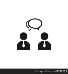 Meeting icon design template vector isolated illustration. Meeting icon design template vector isolated