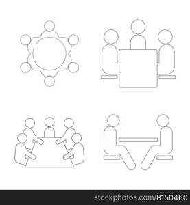 meeting icon vector illustration design