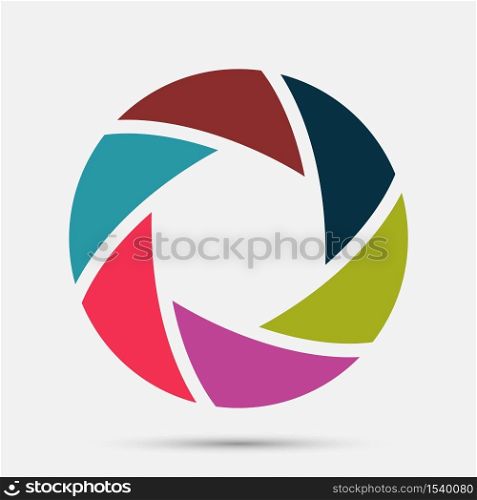 meeting room people logo.group of four persons in circle,Vector illustration