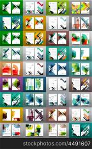 Mega collection of business annual report covers, A4 size. Various geometric styles
