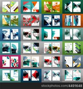 Mega collection of business annual report covers, A4 size. Various geometric styles