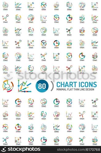Mega collection of chart business logos. Mega collection of chart and graph business logos and icons