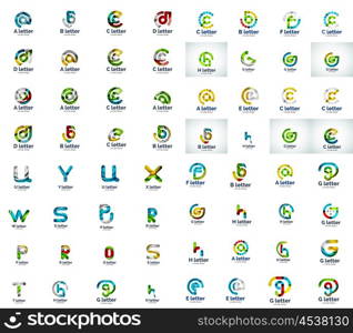 Mega collection of letter logo, business icon set