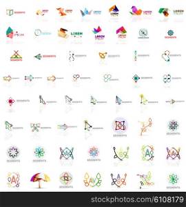 Mega collection of various abstract universal logos. Mega collection of various abstract universal logos. Vector illustration