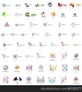Mega collection of various abstract universal logos. Mega collection of various abstract universal logos. Vector illustration