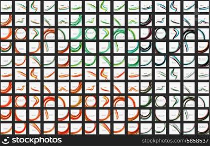 Mega collection of wave abstract backgrounds. Universal templates, web layouts or print graphics