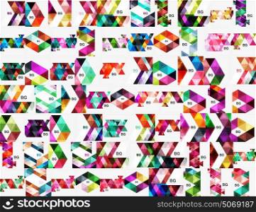 Mega collection triangle backgrounds. Mega collection vector triangle backgrounds