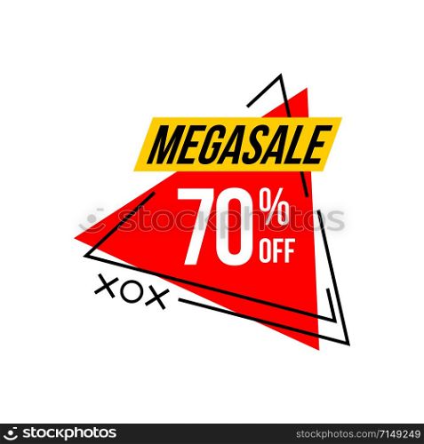 Mega sale special offer. Sale banner template design.
