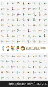 Mega set of light bulb logos. Mega collection of light bulb logos