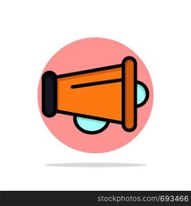 Megaphone, Announce, Marketing, Speaker Abstract Circle Background Flat color Icon