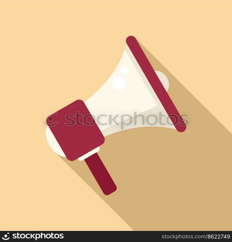 Megaphone database icon flat vector. Customer data. Client consumer. Megaphone database icon flat vector. Customer data
