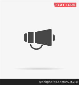 Megaphone flat vector icon. Glyph style sign. Simple hand drawn illustrations symbol for concept infographics, designs projects, UI and UX, website or mobile application.. Megaphone flat vector icon
