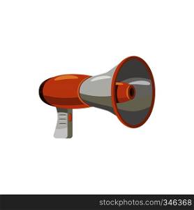 Megaphone icon in cartoon style on a white background. Megaphone icon, cartoon style