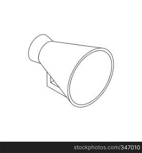 Megaphone icon in isometric 3d style on a white background. Megaphone icon, isometric 3d style