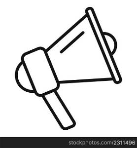 Megaphone icon outline vector. People talk. Office chat. Megaphone icon outline vector. People talk