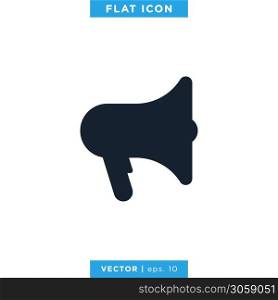 Megaphone Icon Vector Logo Design Template