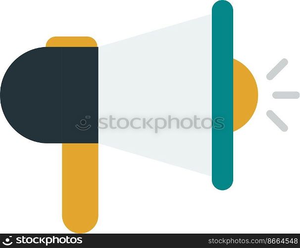 megaphone illustration in minimal style isolated on background