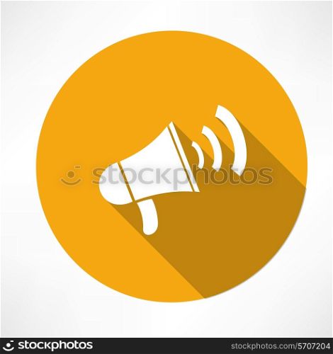 megaphone - loudspeaker icon Flat modern style vector illustration